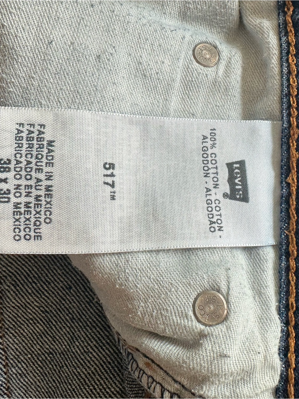 Levis 517 Mens Bootcut Jeans 38x29 Medium Dark Wash 100% Cotton Western Cowboy - Picture 6 of 11